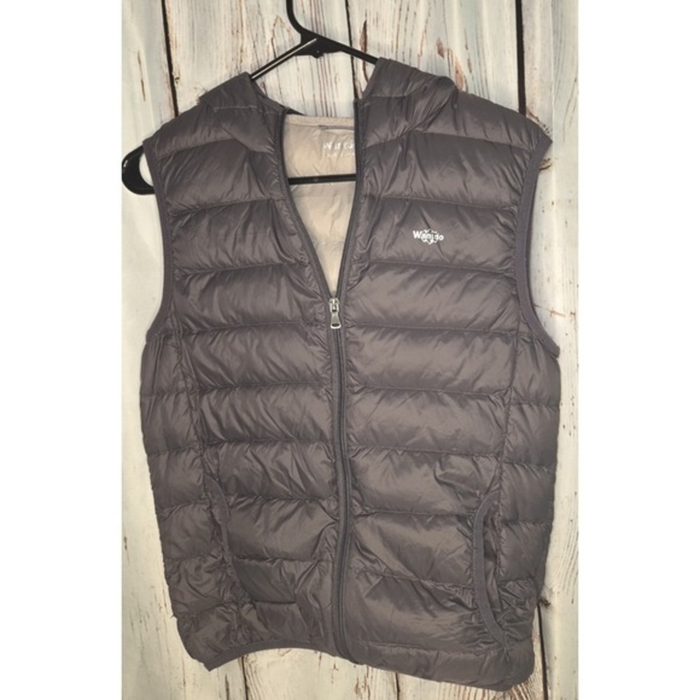 Women's‎ Blue Large Packable Duckdown Puffer Vest Cottagecore Cabincore Sz 10-12